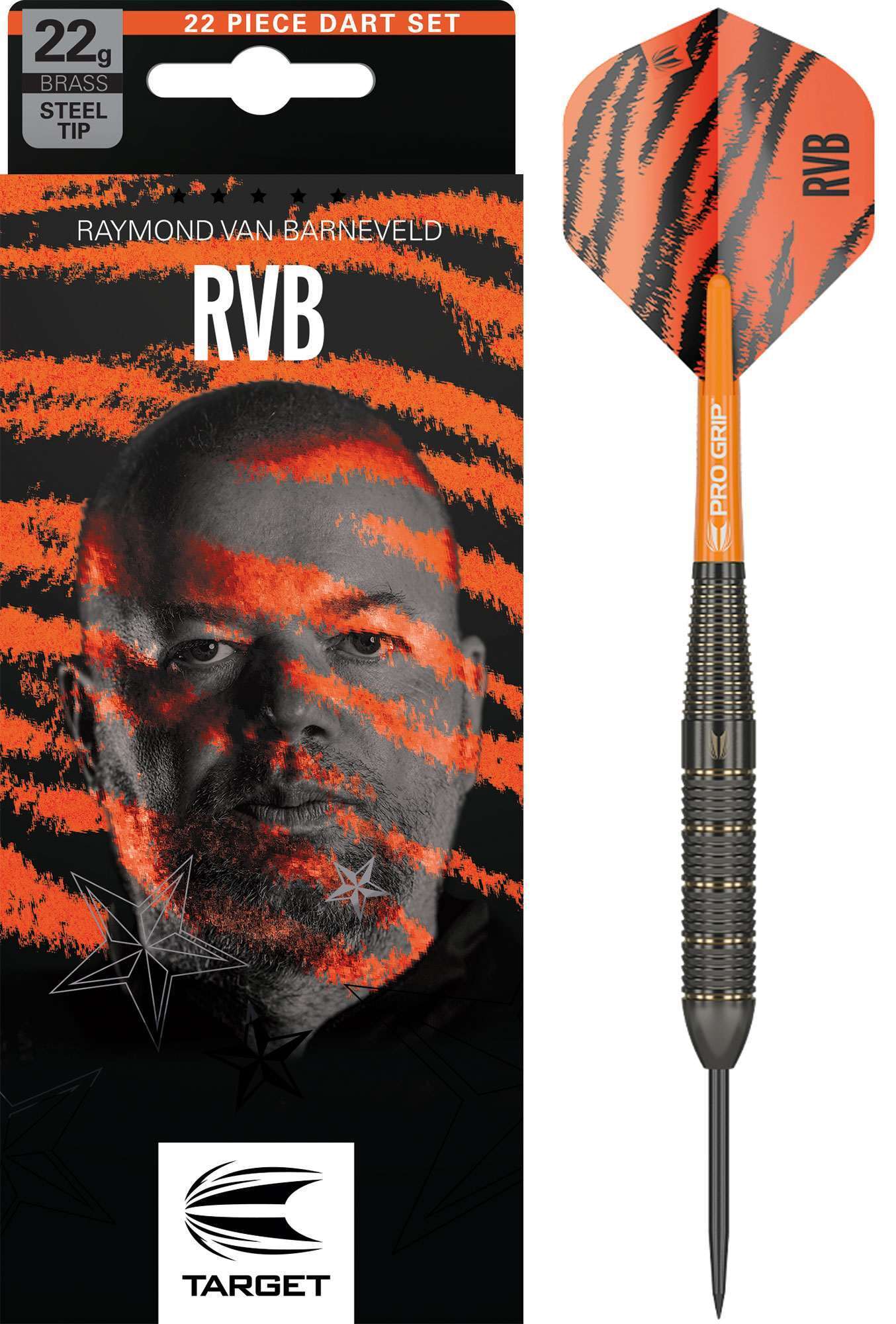 Target Darts Raymond van Barneveld Brass 22 Gramm Steeldart Set-1