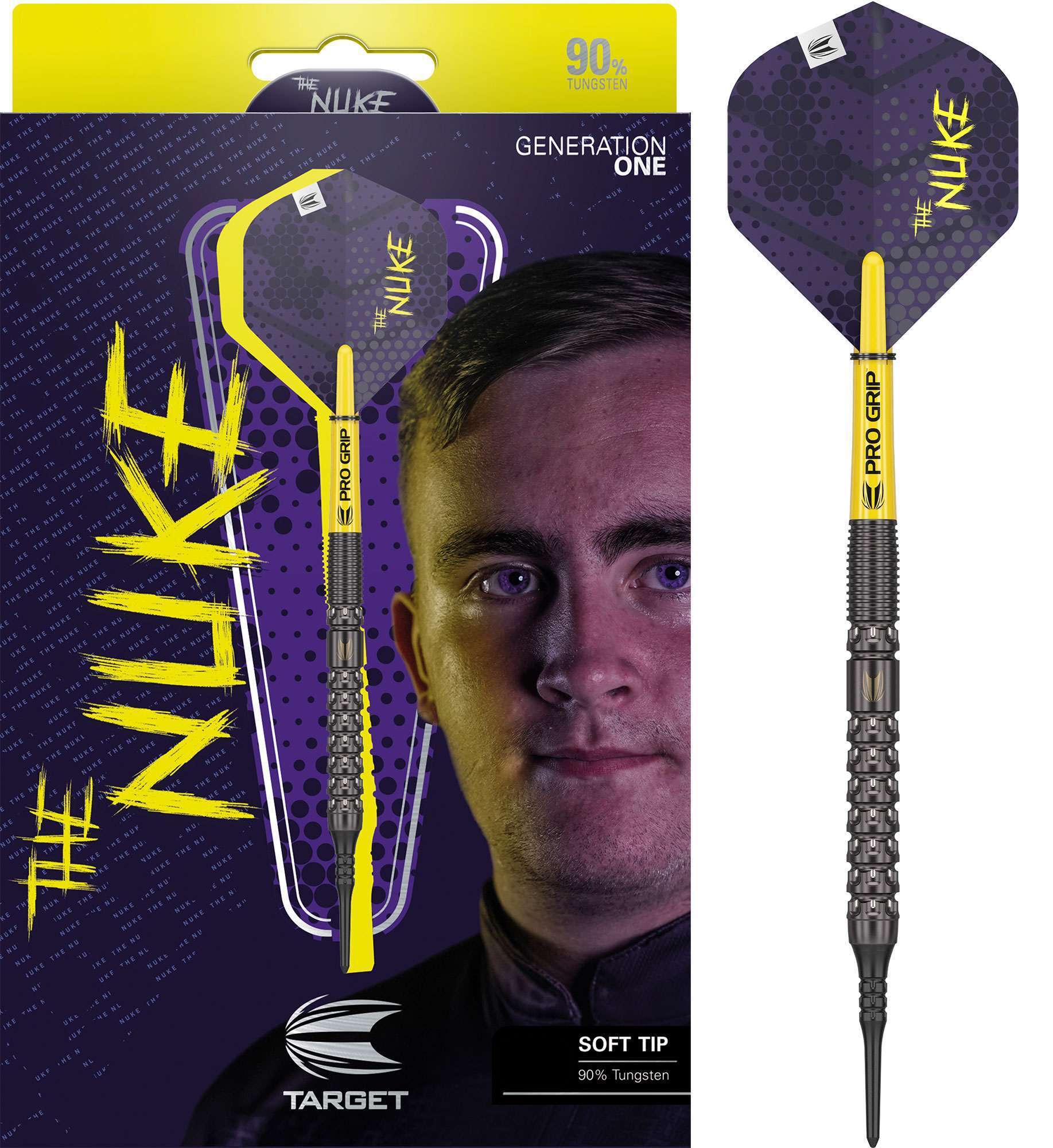 Target Darts Luke Littler Gen1 90% Tungsten 19 Gramm Softdarts-1