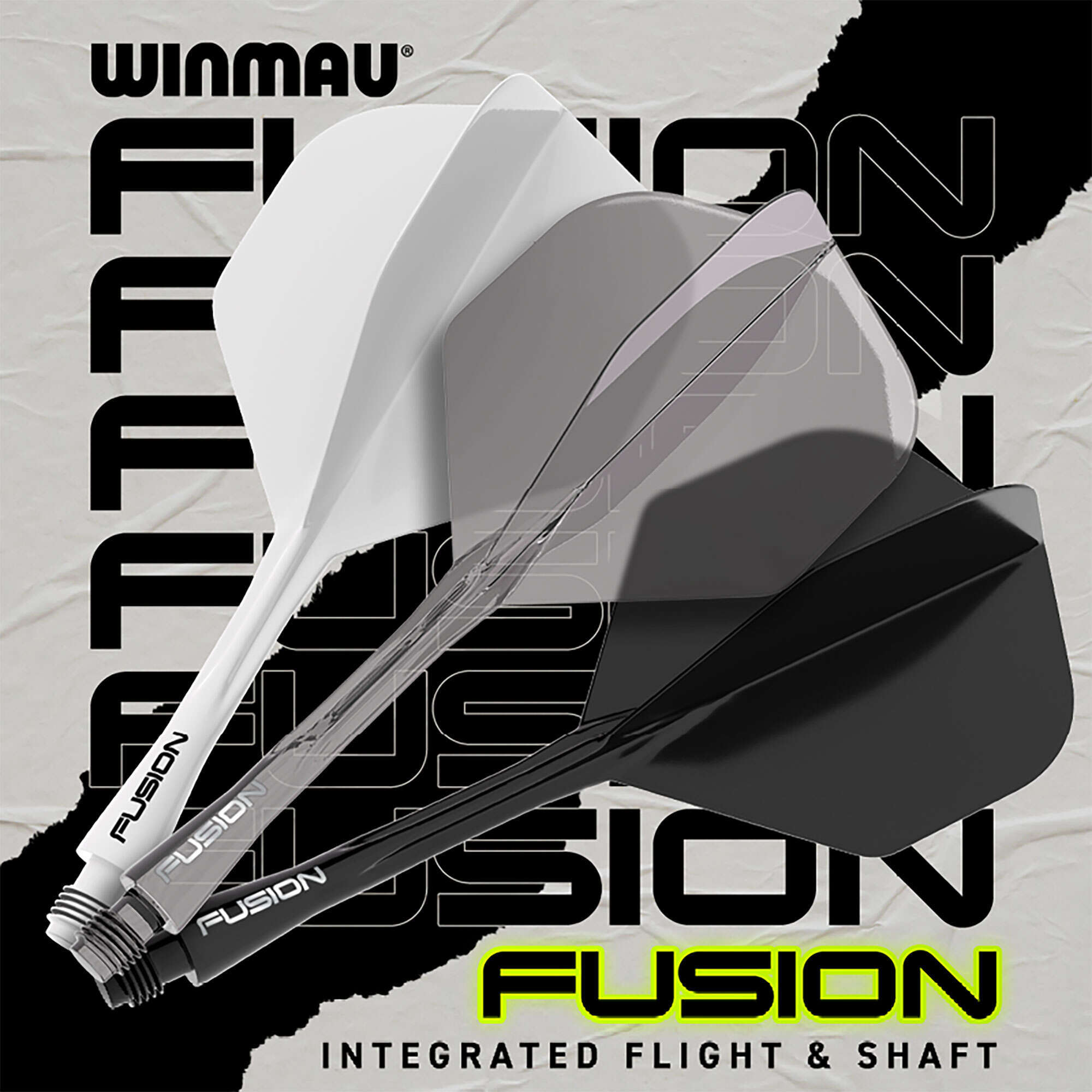 Winmau Fusion Flight System Short Smoke Grey-3