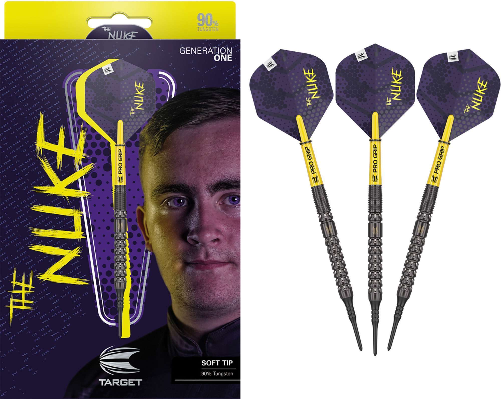 Target Darts Luke Littler Gen1 90% Tungsten 19 Gramm Softdarts-4