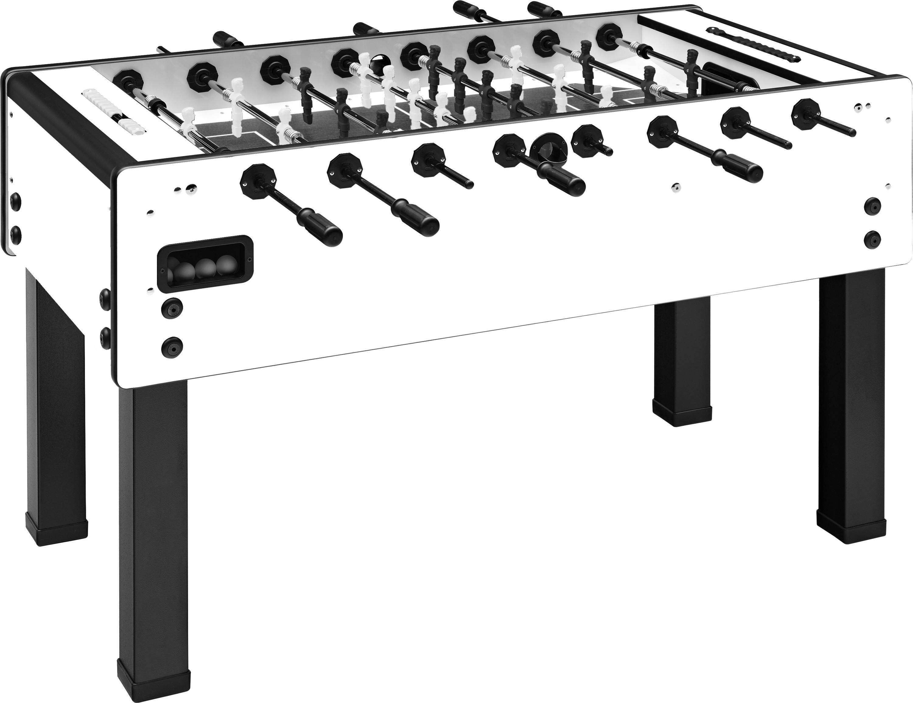 Tischkicker Champ Elite Pro Weiß - schwarzes Spielfeld-1