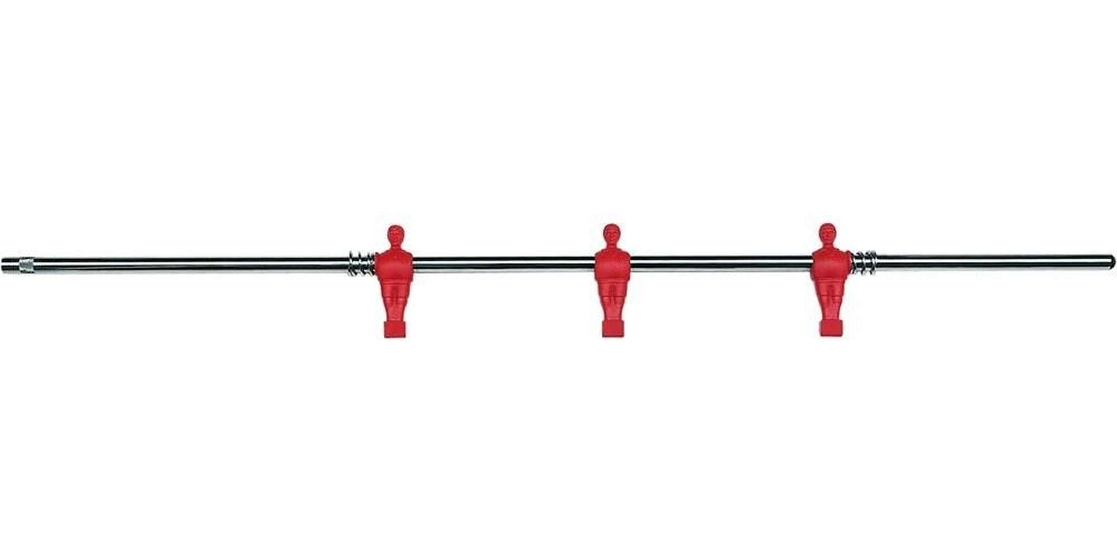 Foosball bar with welded players Red for 16 mm foosball tables-1