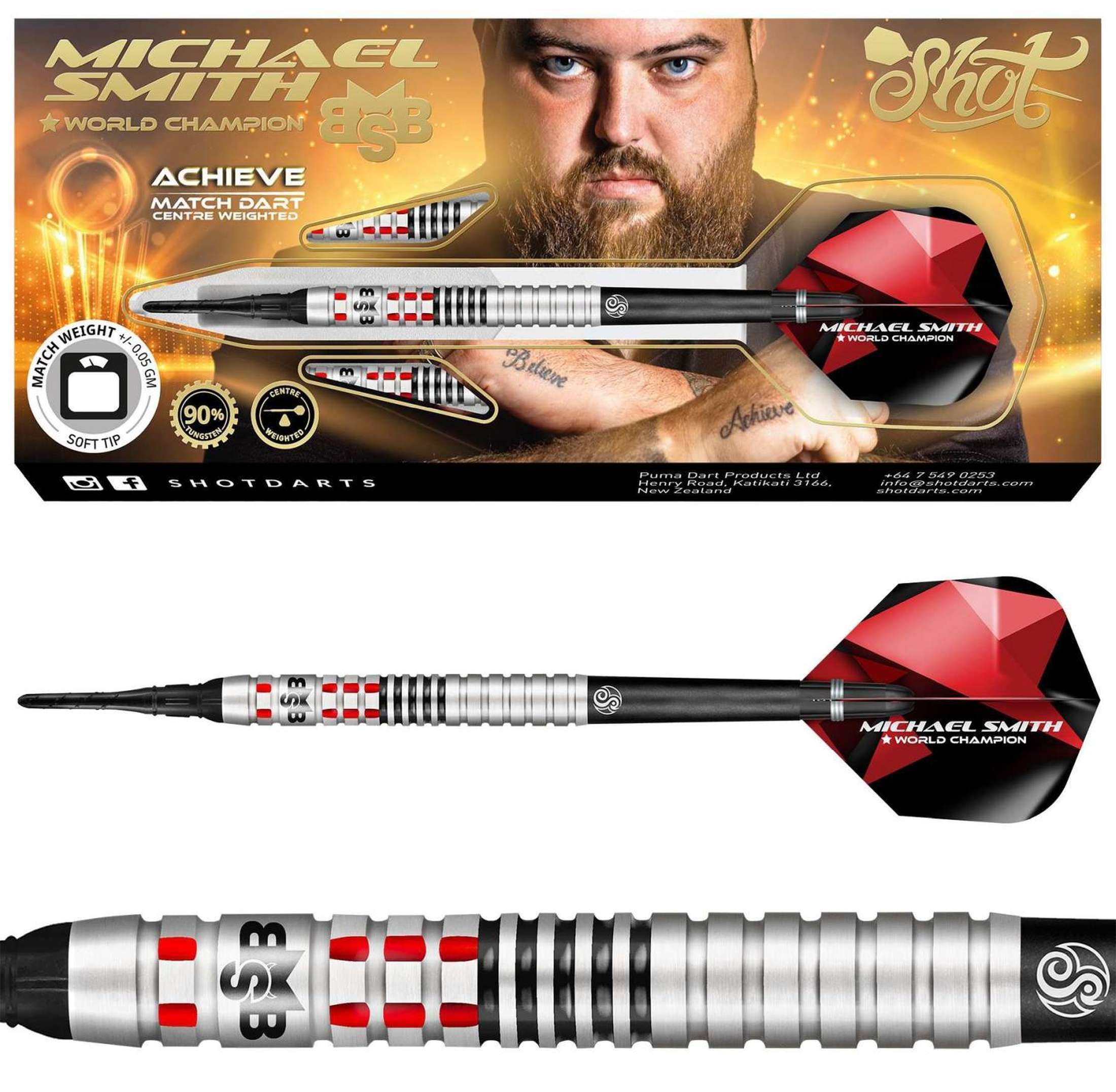 Shot Michael Smith Achieve 90% Tungsten Softdarts-1