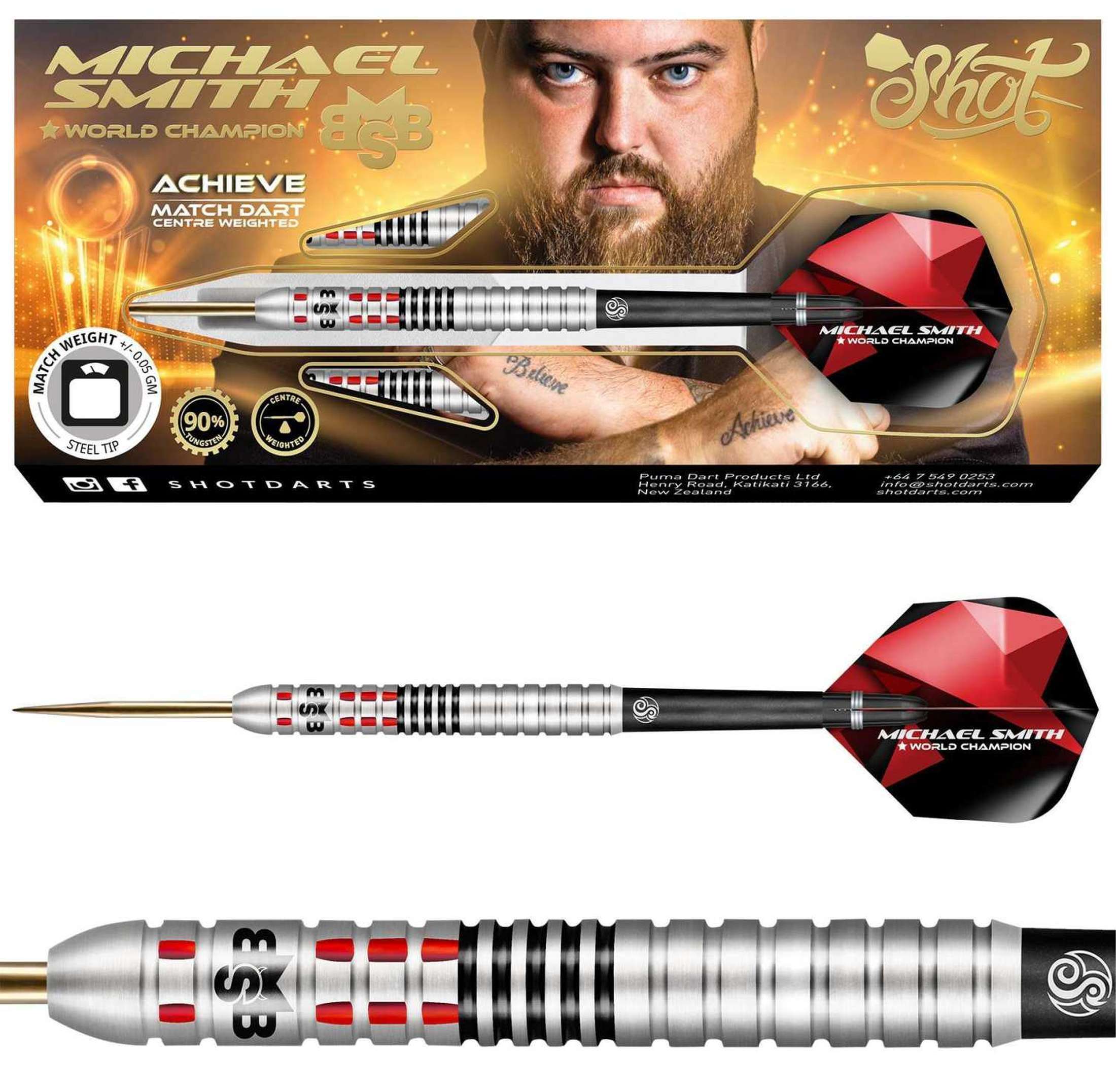 Shot Michael Smith Achieve 90% Tungsten Steeldarts-1