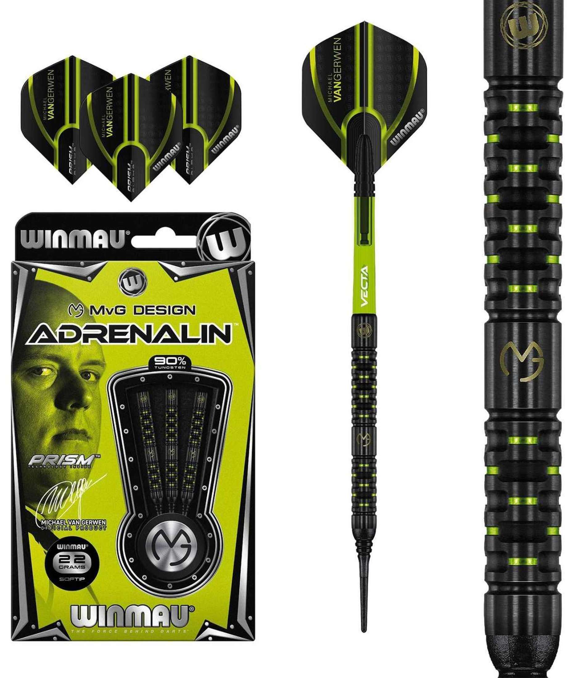 Winmau Michael van Gerven Adrenalin 90% Tungsten Softdarts-1