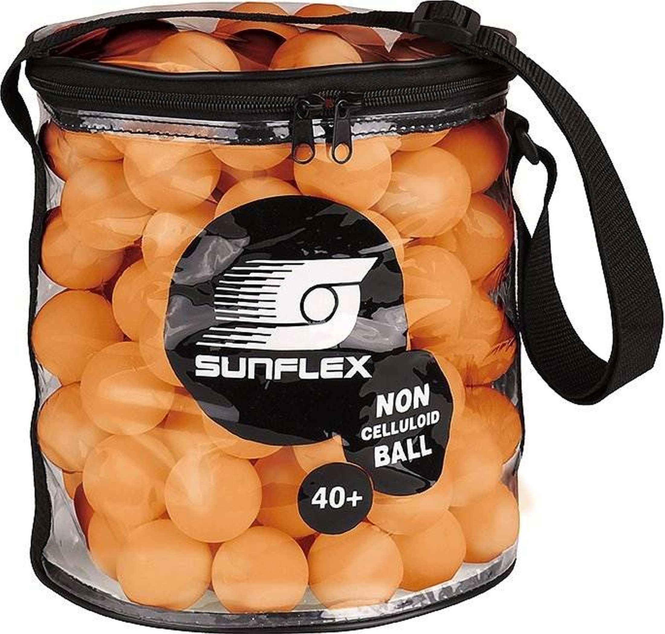 PVC Ball-Tasche mit 144 Tischtennis Bällen Orange-1