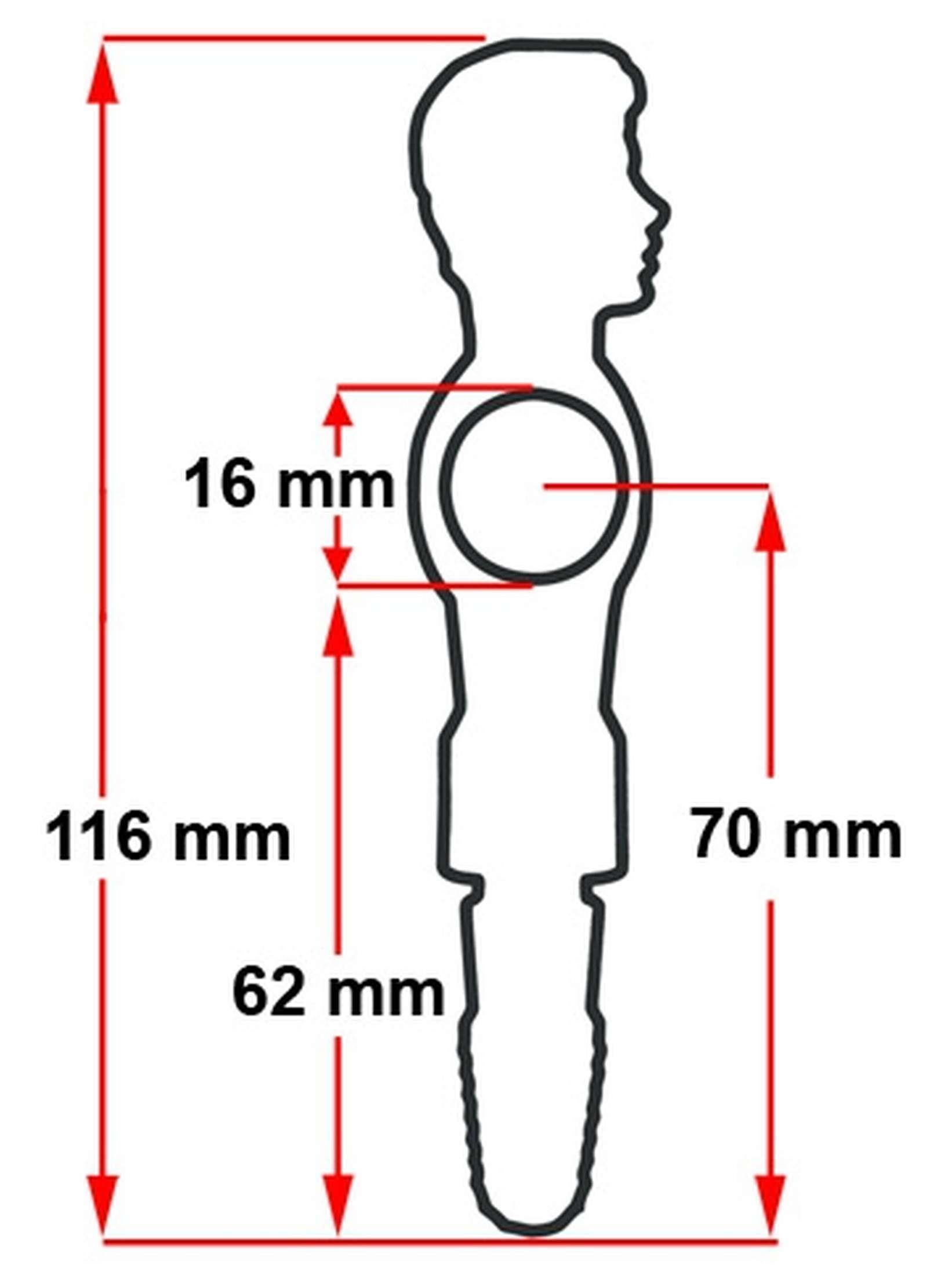 Kickerpuppe Champion für 16mm Kickerstangen-2